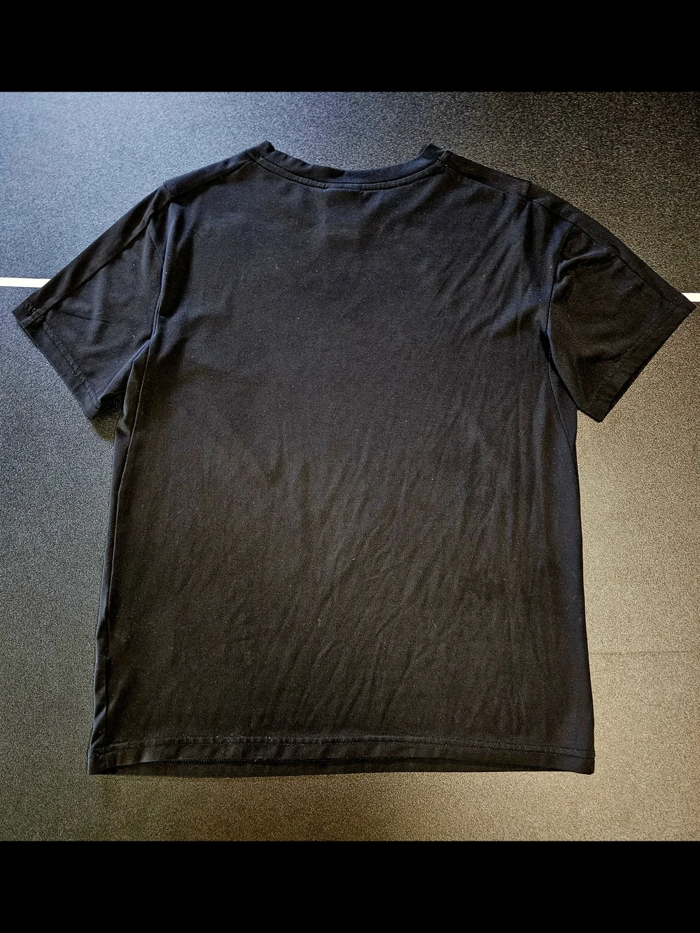 Nike Black Tee with White Layered Swoosh